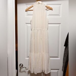 Michael Kors Elegant Ivory Cream Sleeveless Dress